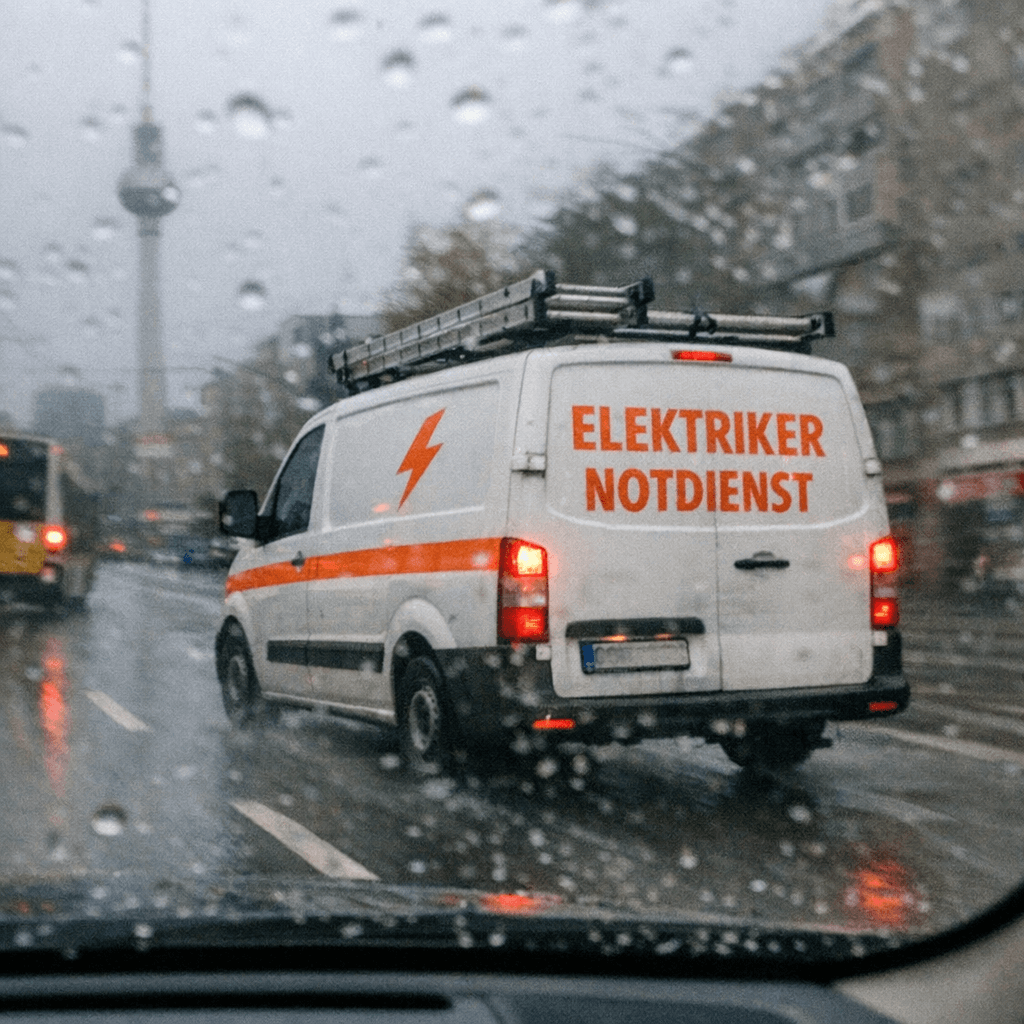 Servicefahrzeug auf dem Weg zum Kunden in Berlin